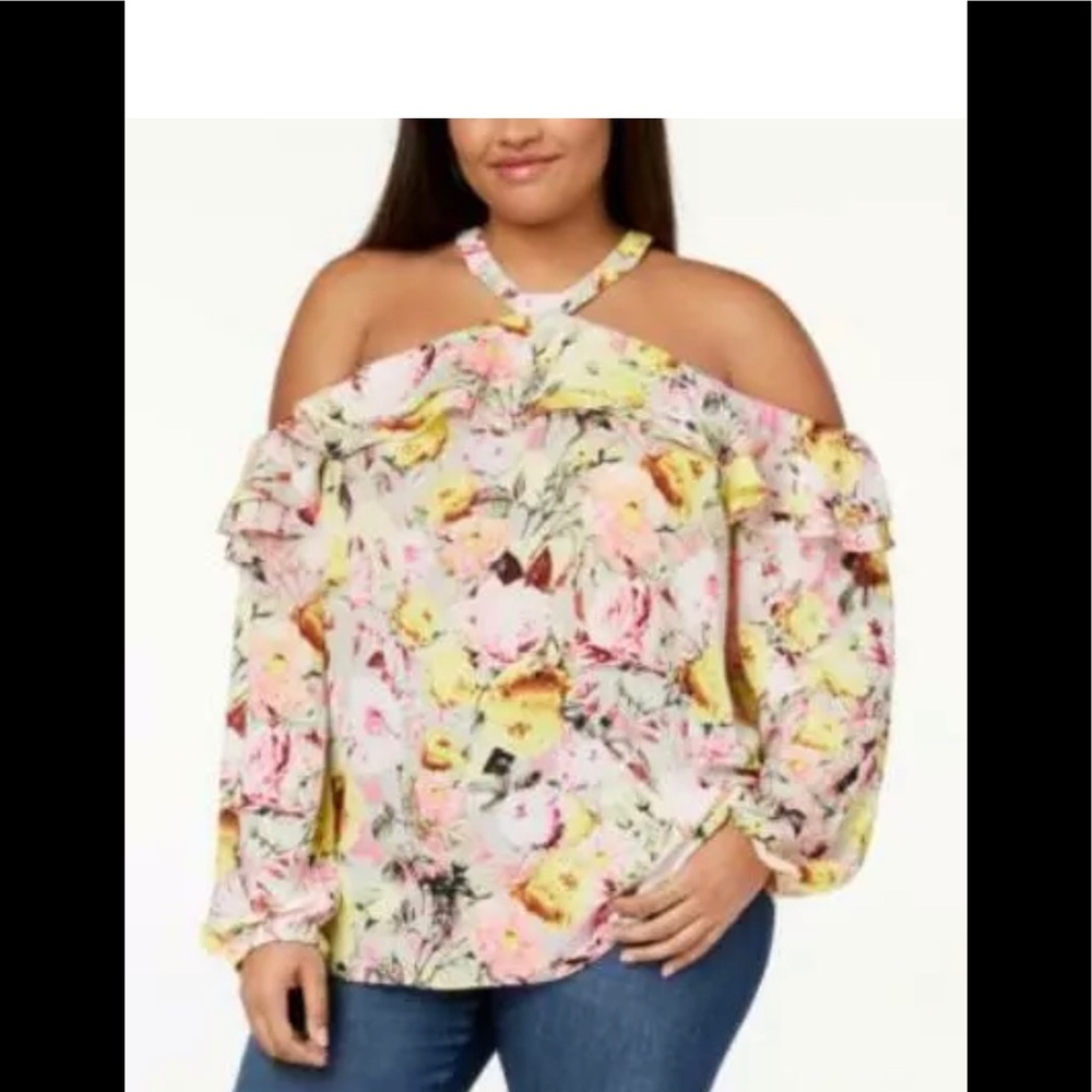 Inc sexy blouse top halter plus size OX xl new